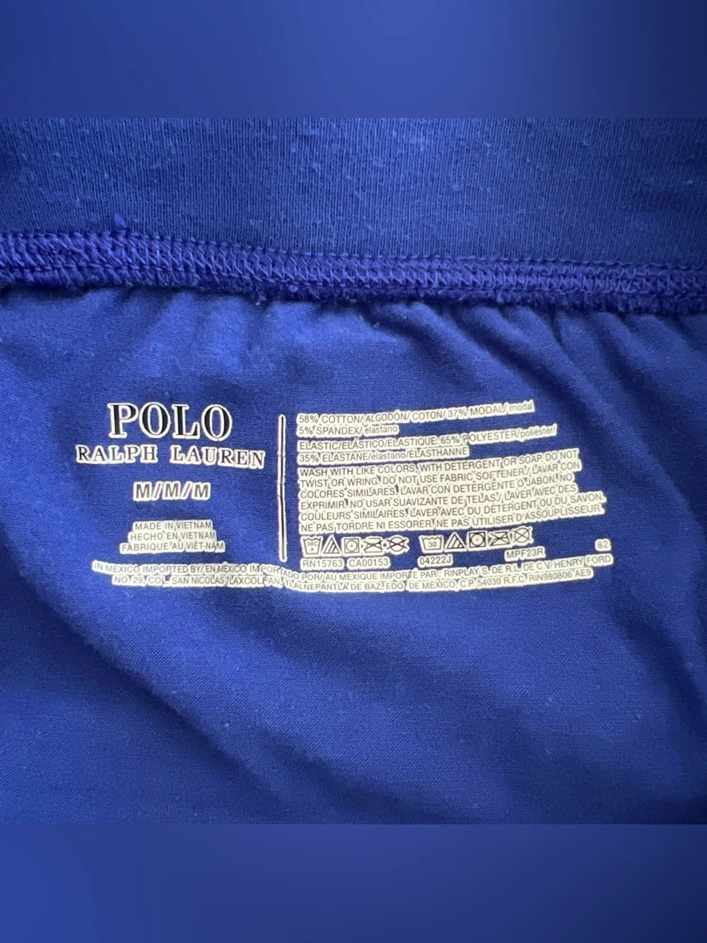 Polo Ralph Lauren Men’s Medium Logo Pajama Pants Royal Blue Lightweight